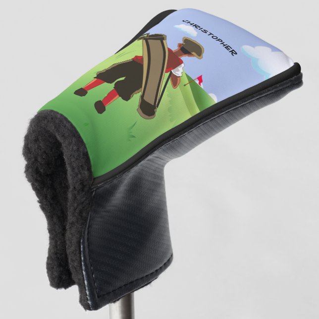 Funda Para Palo De Golf Golfista personalizado diversión en campo de golf (Anverso 3/4)