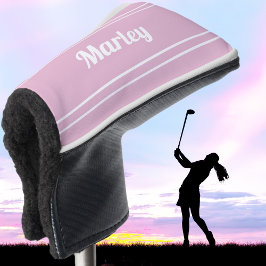Funda Para Palo De Golf Golfista Rosa Deportes Damas Mujeres Monograma de 