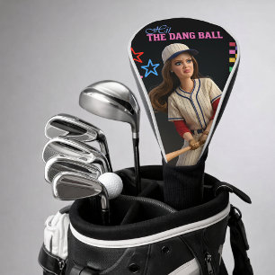 Funda Para Palo De Golf Golpea la Maldita Pelota Cara de Muñeca de Mamá de