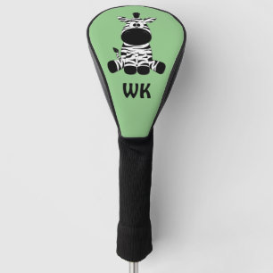 Funda Para Palo De Golf Goofy Zebra Green Rótulo de la puerta de la habita