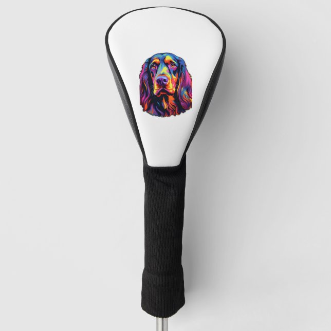 Funda Para Palo De Golf Gordon Setter Neon Design (Anverso)