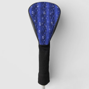 Funda Para Palo De Golf Gotas de lluvia azul Metalizado