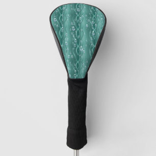 Funda Para Palo De Golf Gotas de lluvia Metalizado verdes