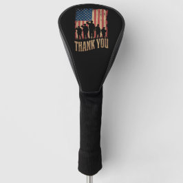 Funda Para Palo De Golf Gracias Día de los Veteranos Bandera Americana Vin
