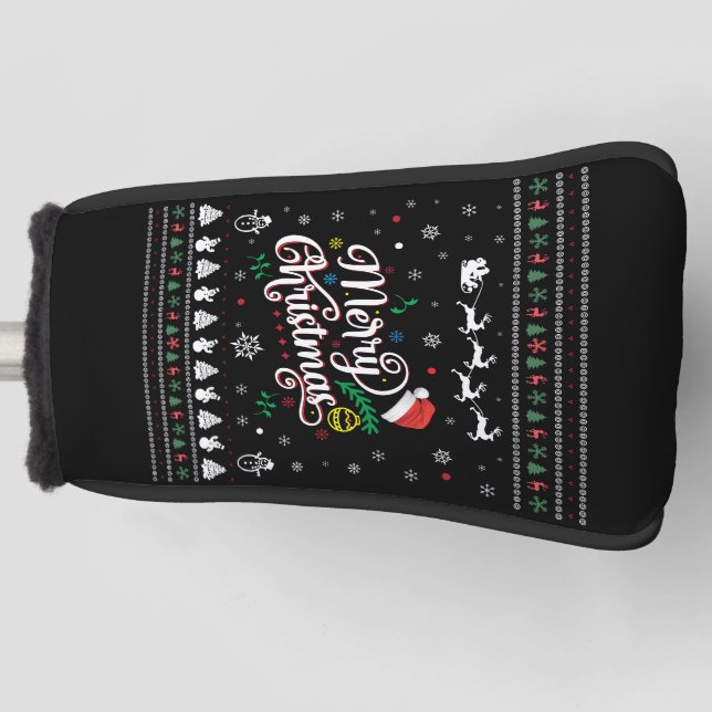 Funda Para Palo De Golf Graciosa Feliz Navidad (Anverso)
