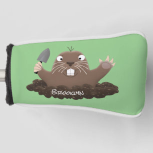 Funda Para Palo De Golf Gracioso gopher digging personalizado ilustracion