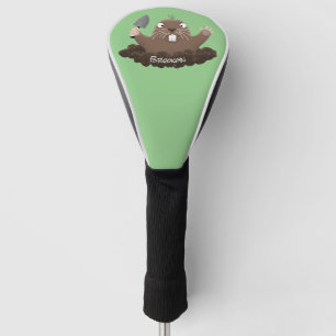 Funda Para Palo De Golf Gracioso gopher digging personalizado ilustracion