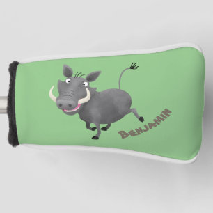 Funda Para Palo De Golf Gracioso ilustracion de personalizado porcina afri
