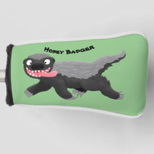 Funda Para Palo De Golf Gracioso ilustracion personalizado de insignia con