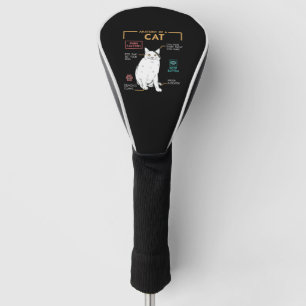 Funda Para Palo De Golf Gracioso meme de gato sonriente, anatomía de un ga