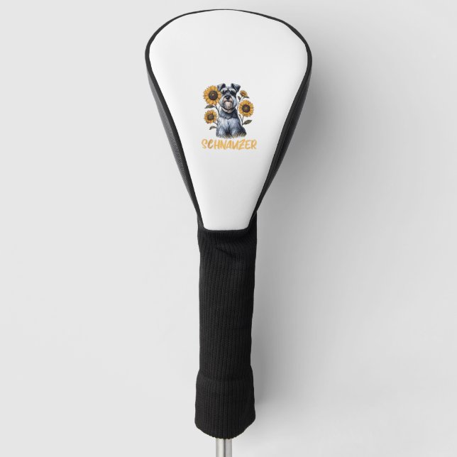 Funda Para Palo De Golf Gracioso perro Schnauzer (Anverso)