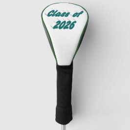 Funda Para Palo De Golf Graduación de tipografía verde de la promoción de 