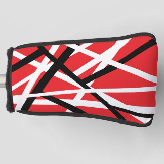 Funda Para Palo De Golf Gráfica Roja, Negra y Blanca