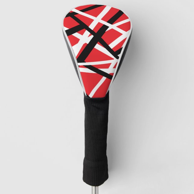 Funda Para Palo De Golf Gráfico negro, rojo y blanco (Anverso)