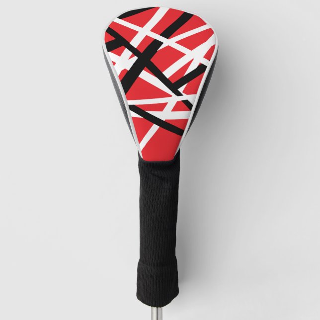 Funda Para Palo De Golf gráfico rojo, negro y blanco (Anverso)