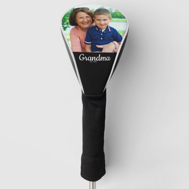 Funda Para Palo De Golf Grandma Established Modern Script Photo  (Anverso)