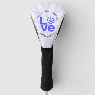 Funda Para Palo De Golf Grecia Corazón Bandera Azul AMOR Personalizado