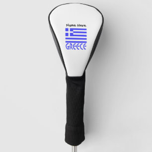 Funda Para Palo De Golf Grecia y la bandera griega con tu nombre