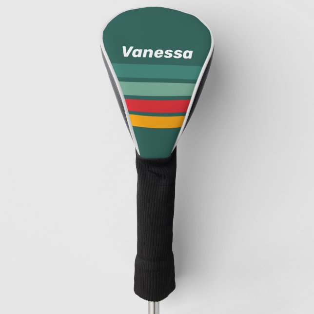 Funda Para Palo De Golf Green Across Striping with Name (Anverso)