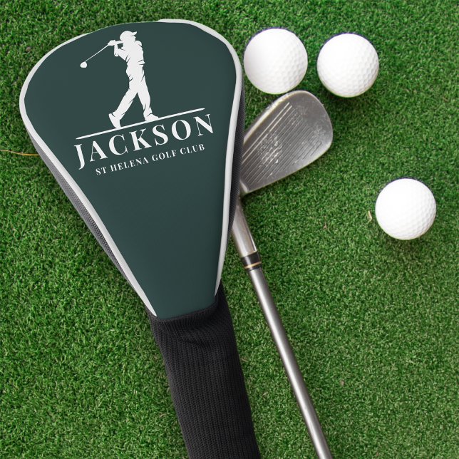 Funda Para Palo De Golf Green Personalizada Monograma Golf Swing (Subido por el creador)