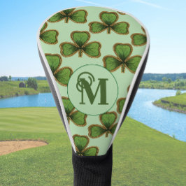 Funda Para Palo De Golf Green Shamrock Head Covers With Custom Monogram