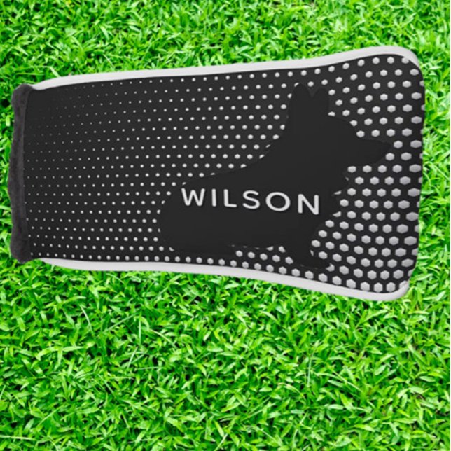 Funda Para Palo De Golf  Grey  Corgi (Surprise the golfer in your life with a custom grey corgi golf putter headcover)