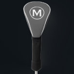 Funda Para Palo De Golf Gris monograma clásico moderno<br><div class="desc">Moderno Monogramado Clásico Gray Golf Head Cubre El Minimalista Emblema Inicial Monograma. Perfecto como regalos del padre para papá,  regalos para abuelo,  esposo y más.</div>