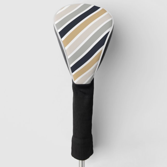 Funda Para Palo De Golf Gris, negro y tan (Anverso)