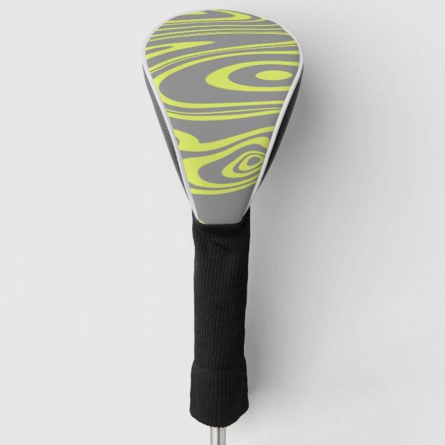 Funda Para Palo De Golf Gris y Lime Punch (Anverso)