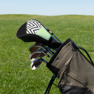 Funda Para Palo De Golf Gris Zigzag, Gris Chevron, Zigzag Pattern, Mint