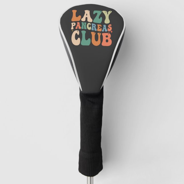 Funda Para Palo De Golf Groovy Lazy Pancreas Club Diabetes Conciencia Grac (Anverso)