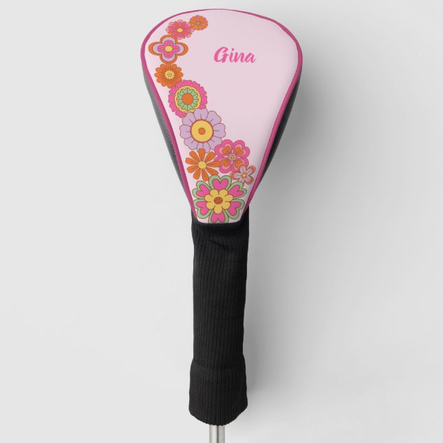 Funda Para Palo De Golf Groovy Retro Hippie de los 60 (Anverso)
