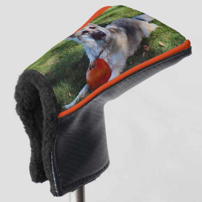 Funda Para Palo De Golf GSD de calabaza (Anverso 3/4)