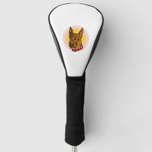 Funda Para Palo De Golf Guardián Perro Belga Malinois Shepherd