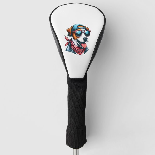 Funda Para Palo De Golf Guay Dogzz un genial Jack Russell Terrier con sung (Anverso)