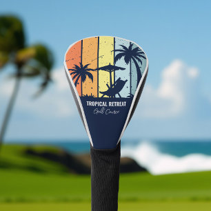 Funda Para Palo De Golf Guay Retro Beach Palm Trees Personalizado Marina A
