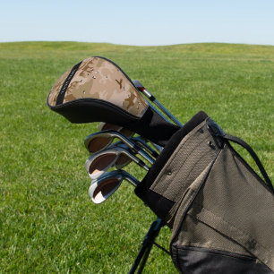 Funda Para Palo De Golf Guijarros de camuflaje del desierto, tu nombre, pe