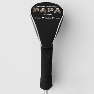 Funda Para Palo De Golf Guión fotográfico simple mejor papá que nunca espa