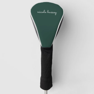 Funda Para Palo De Golf Guión verde de emergencia Monograma moderno con