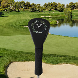 Funda Para Palo De Golf Guirnalda verde salvia monogramada