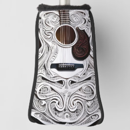 Funda Para Palo De Golf Guitarra Acústica Blanca
