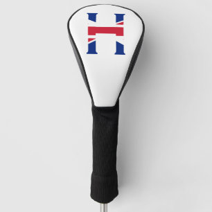Funda Para Palo De Golf H Monograma sobrepuesto en el documento de bandera