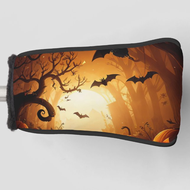 Funda Para Palo De Golf Halloween/Bat/Calabaza/Caída (Anverso)