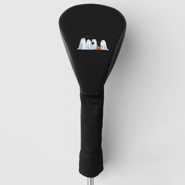 Funda Para Palo De Golf Halloween con fantasmas y gatos negros - Mares esp (Anverso)