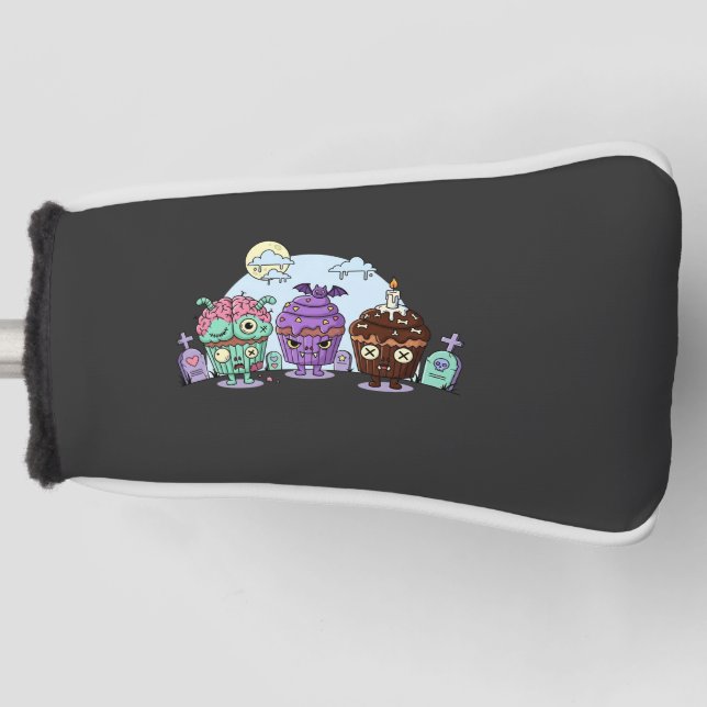 Funda Para Palo De Golf Halloween con torta zombie (Anverso)