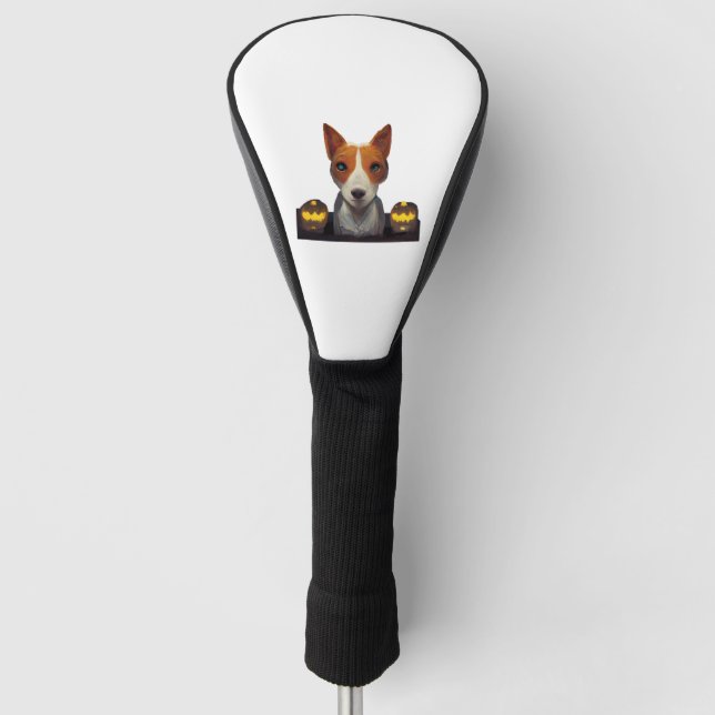 Funda Para Palo De Golf Halloween de Basenji - Halloween Basenji (Anverso)