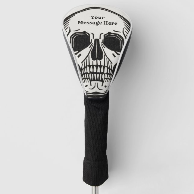 Funda Para Palo De Golf Halloween Party Personalizado Skeleton Birthday (Anverso)