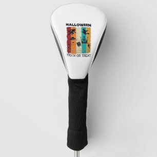 Funda Para Palo De Golf Halloween Truco o Trato Hombre Lobo Bruja Esquelet