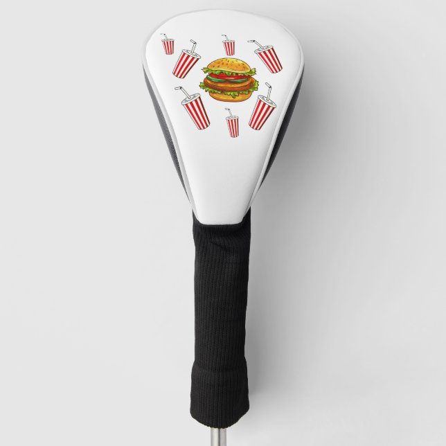 Funda Para Palo De Golf Hamburguesa y soda (Anverso)