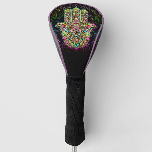 Funda Para Palo De Golf Hamsa Fatma Hand Psychedelic Art (Anverso)